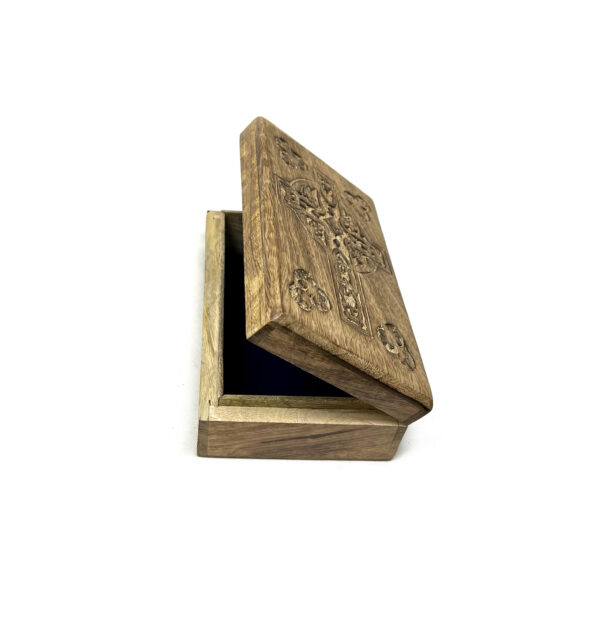 Shreyshti Wooden Storage / Tarot Card Box Cross approx. 8"x5" for Tarot Cards, Jewelry etc. - Image 3